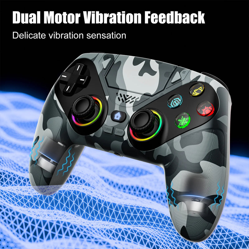 Wireless RGB Gaming Controller for PS5 and PC