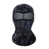 A dark gray full face balaclava with a textured, cracked pattern.