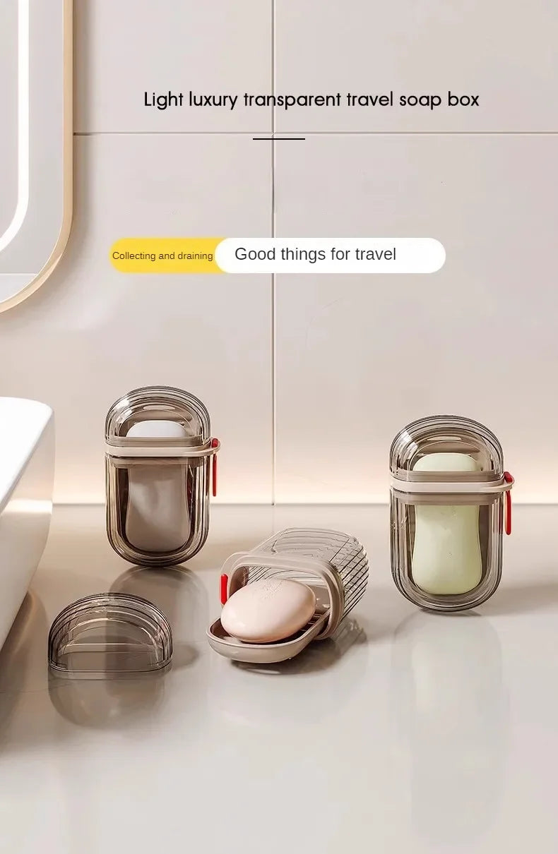 Leakproof Travel Soap Case with Drainage Tray