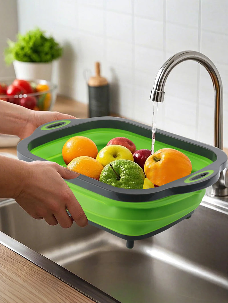 Tabla de Cortar y Lavavajillas Plegable para Exteriores