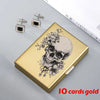 Skull Print Stainless Steel Credit Card Holder Wallet