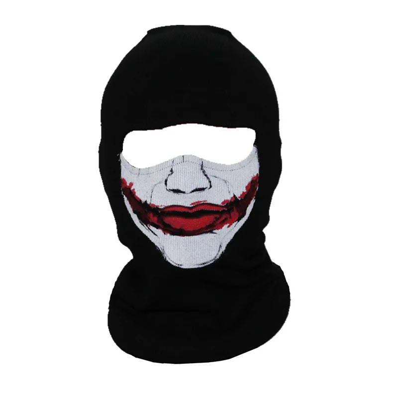 Cotton Balaclava Face Mask with Skull Design