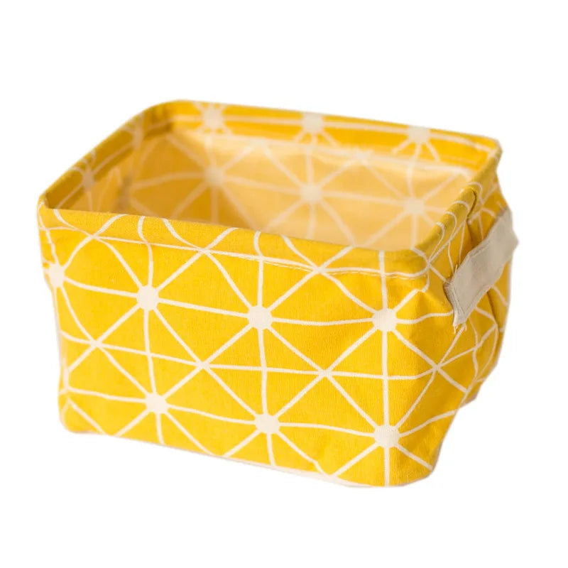 Foldable Canvas Storage Basket with Handles