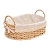 Handwoven Storage Basket with Removable Linen Lining