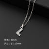 Initial Letter Pendant Necklace with Stainless Steel Chain
