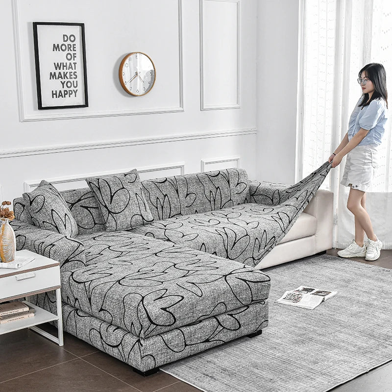 Floral Print Stretch Sofa Cover