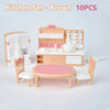 Kawaii Pink Dollhouse Kitchen Furniture Play Set