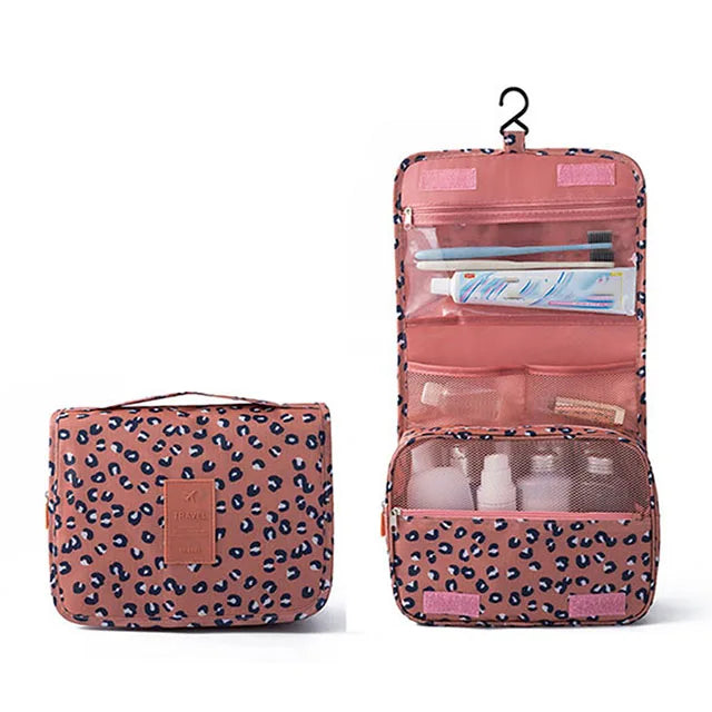 Floral Print Waterproof Hanging Travel Toiletry Bag