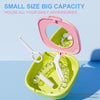 Colorful Denture & Retainer Case with Mirror and Drainage Basket