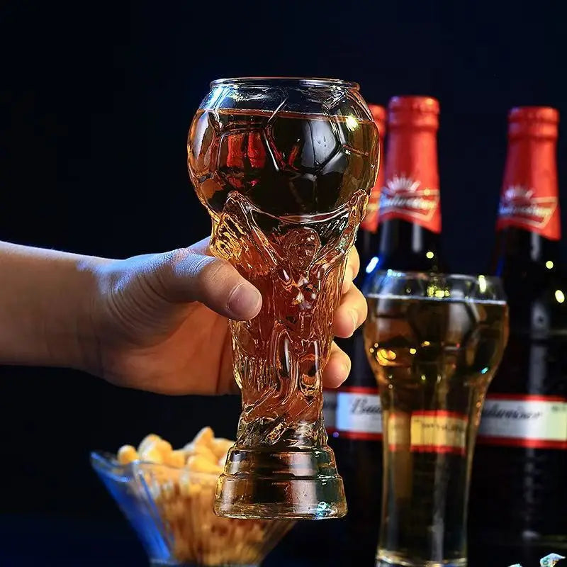 Trophy-Shaped Glass Beer Mug