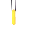 Yellow silicone sensory chew necklace pendant for kids
