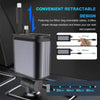 Retractable Car Charger with Starry Sky Spotlight – 4-in-1 Fast Charging