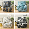 Printed Recliner Cover with Side Pocket — 4-Piece Set