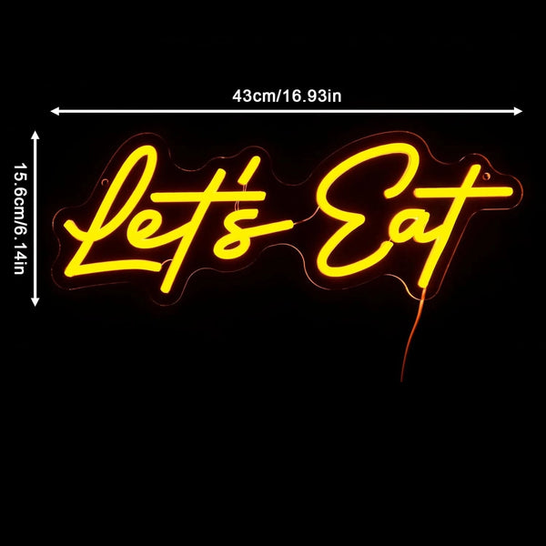 "Let's Eat" LED Neon Wall Sign
