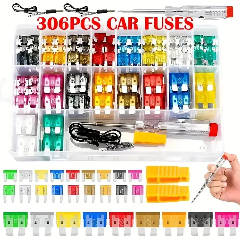 Standard & Mini Blade Fuse Assortment Kit for Cars and Trucks