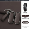 Brown bracelet clasp style key case cover with a silicone bracelet and buttons