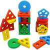 Montessori Wooden Shape Sorting Stacking Toy for Toddlers