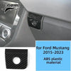 Black carbon fiber grain decorative trim kit for Ford Mustang 2015-2023