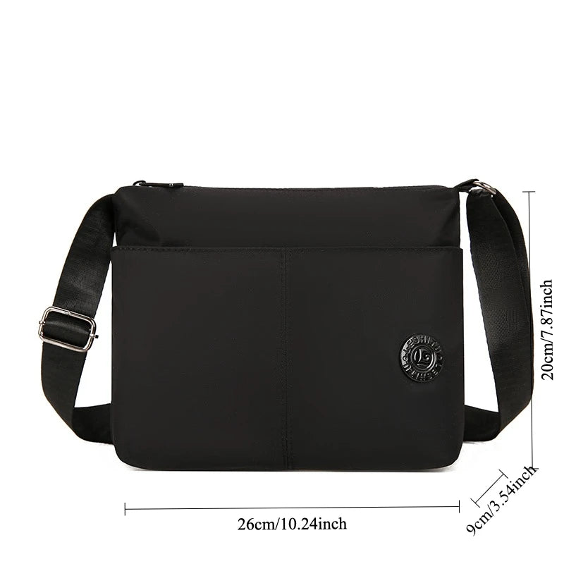 Minimalist Water-Resistant Nylon Crossbody Bag for Women