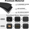 A product image showing a black mat with PU absorbent leather and soft diatomite for excellent water absorption.
