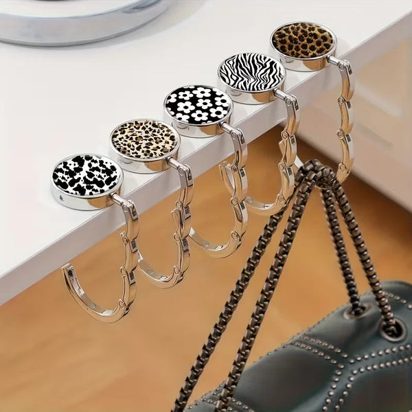 Zinc Alloy Folding Bag Hook with Wallet Clip