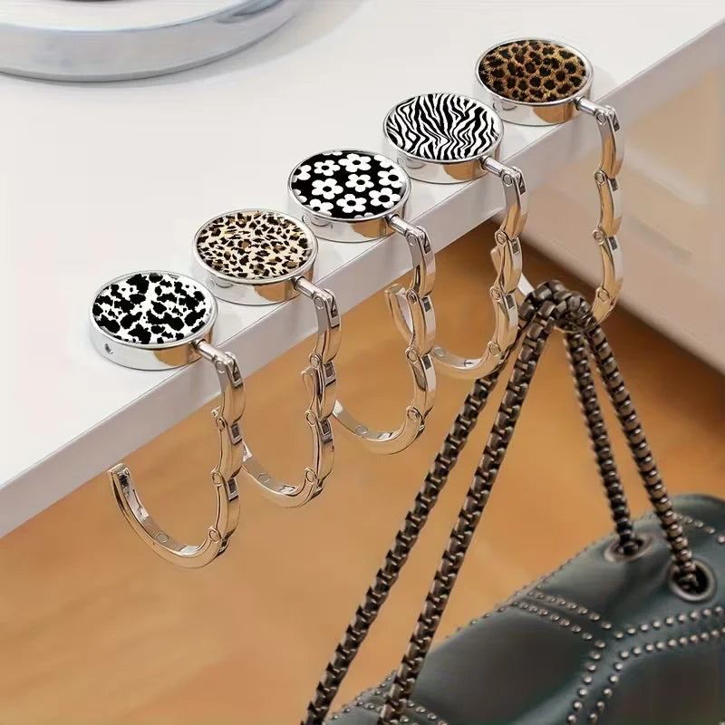 Zinc Alloy Folding Bag Hook with Wallet Clip