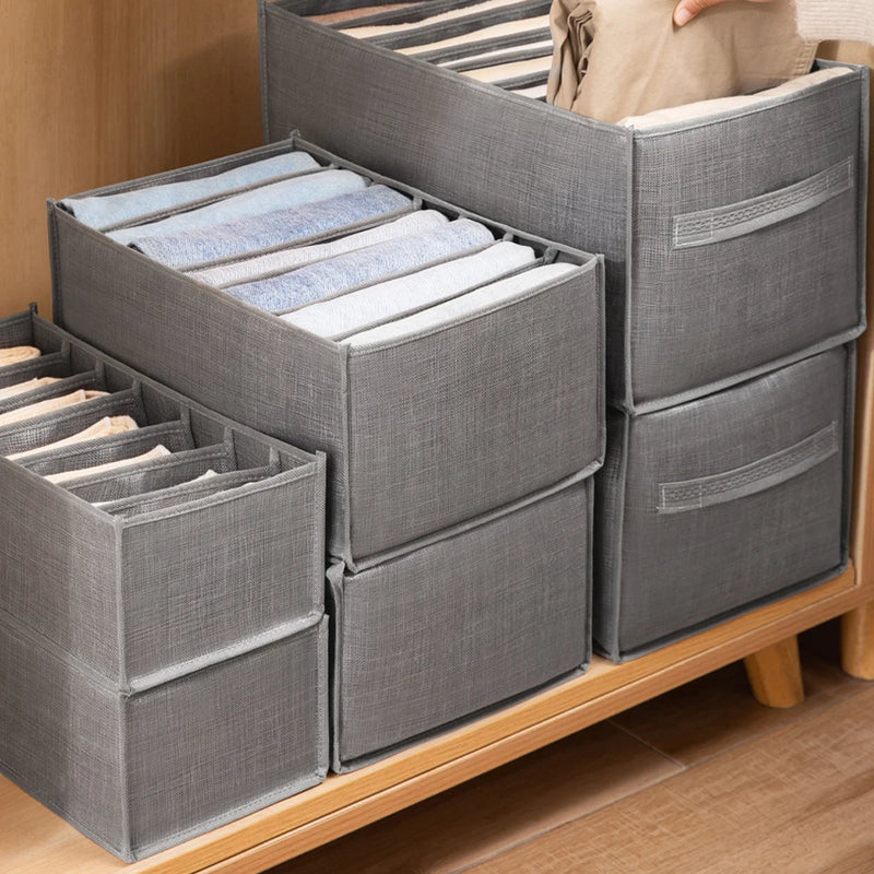 Klappbarer Stoff-Kleiderschrank-Organizer mit Griffen