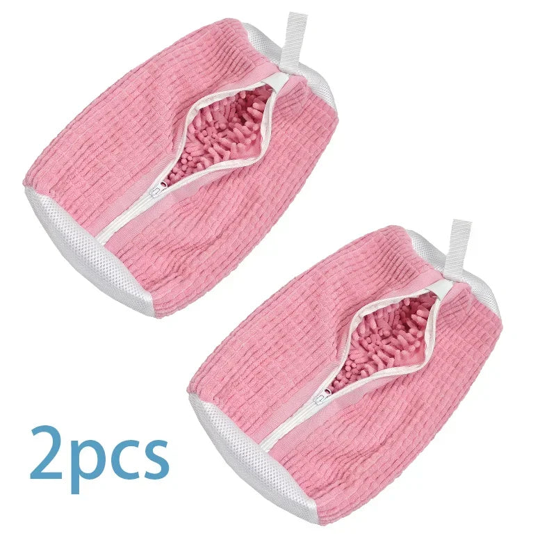 Reusable Shoe Wash Bag with Secure Zip Closure