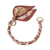 Decorative Silk Scarf Bag Chain with Detachable Bow