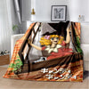 Cartoon Anime Flannel Throw Blanket in Candy Girl Design