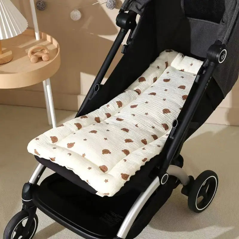Plush Baby Stroller Seat Cushion - Soft Comfort Pad for Car Seats & Strollers
