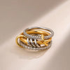 Stainless Steel Cubic Zirconia Stackable Rings