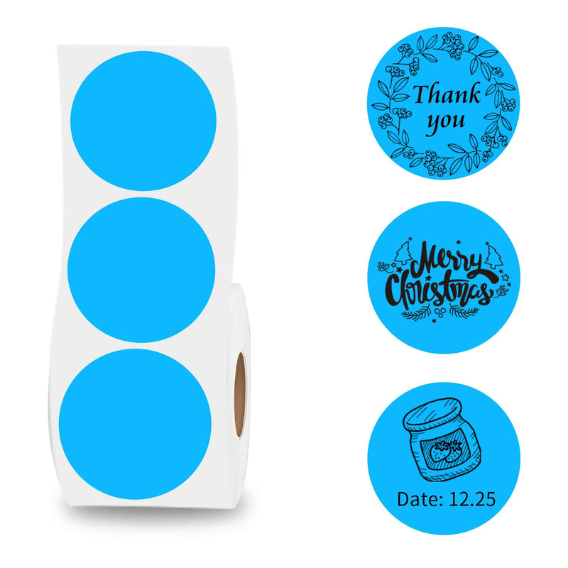 Round Thermal Sticker Labels - 600 Count per Roll