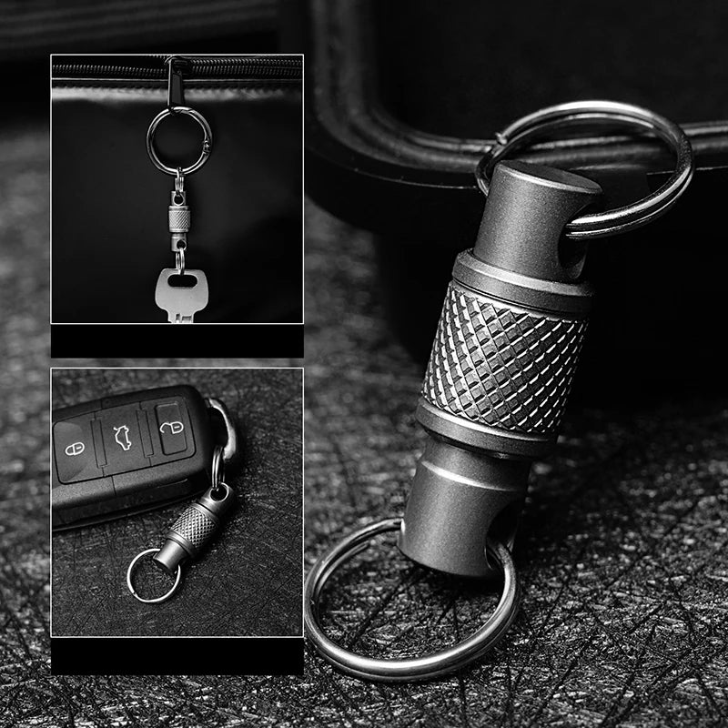Rotating Titanium Alloy Keychain Clip