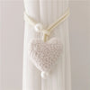 Plush Heart-Shaped Curtain Tiebacks with Beaded Accents