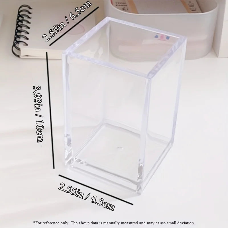 Clear Acrylic Square Pen Holder