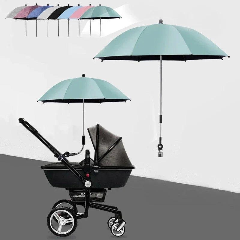 UV Protection Stroller Umbrella with Adjustable Clamp