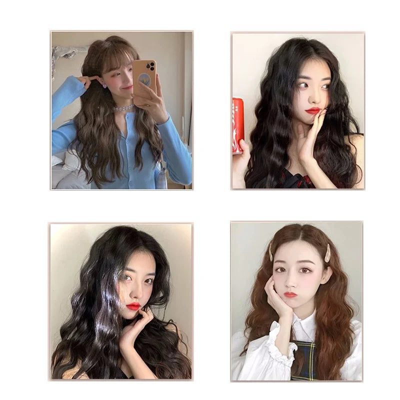 14-Inch Wavy Clip-In Hair Topper with Bangs