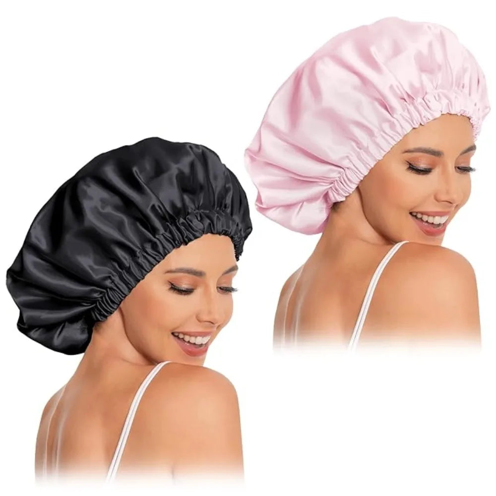 Satin Silk Hair Bonnet for Sleep and Styling