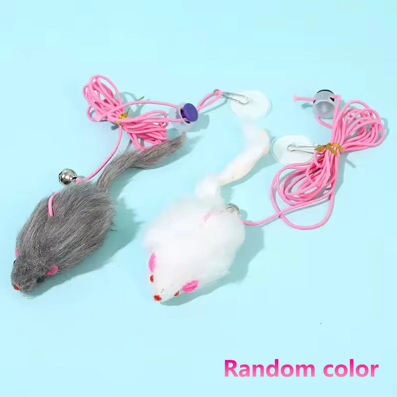 Juguete Colgante Automático para Gatos con Plumas y Cuerdas
