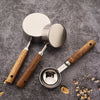 Stainless Steel Measuring Cup and Spoon Set with Wooden Handles