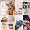 A collection of metal scarf ring clips and buckles in various designs for women's fashion accessories.