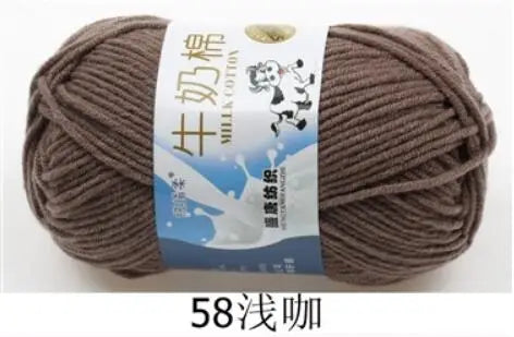 Milk Cotton Crochet Yarn – Soft, Durable Knitting Thread in 91 Colors