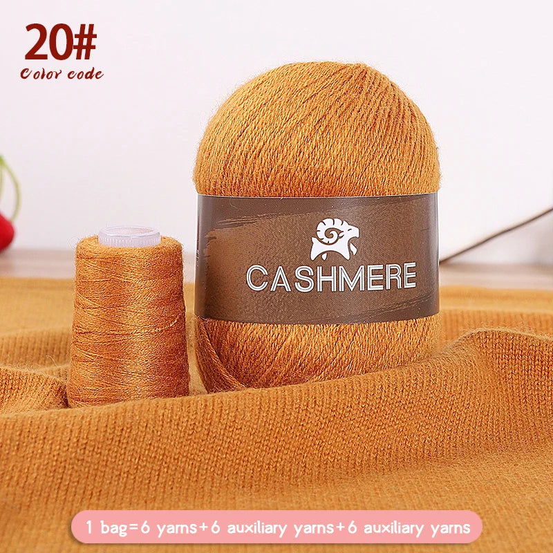 Premium 100% Cashmere Yarn 6-Skein Set for Knitting