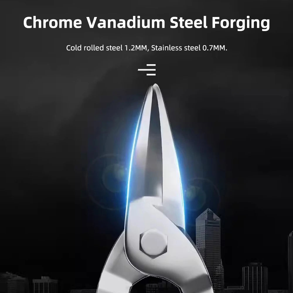 Heavy Duty Aviation Tin Snips – Chrome Vanadium Steel Sheet Metal Cutter