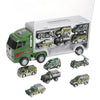 Set de 10 Vehículos de Construcción con Camión Almacenador