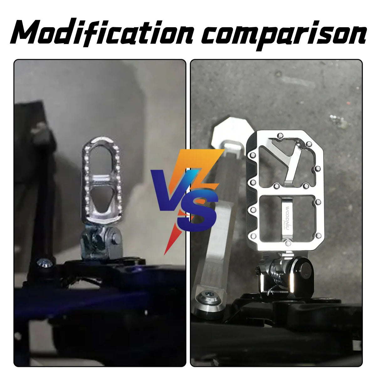 Durable Aluminum Footpegs with Pedal Bracket for Electric Dirt Bikes