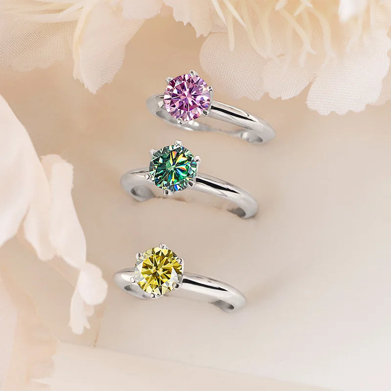 GRA Certified VVS1 Moissanite Solitaire Ring