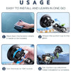 Instructions showing how to install a suction cup phone mount for a car windshield using a suction cup and a knob.