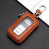 Compact Leather Key Case with Built-in Mirror